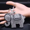 Keychains Female Cute Elephant Pendent Key Chain Gold Color Keyring Handbag Tassel Lady Keychain Gift Bag Pendant Car Jewelry