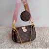 Designer Bags Old Flower Classic Three in One Shoulder Bag Five Color Shoulder Strap Clutch hobo bag Fashion Multi Pochette Womens Green Pink Mini Purse Shoping Bag