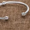 Classic Designer DY Bracelet Jewelry Luxury Fashion jewelry Fashionable and Popular 4MM Twisted Wire Bracelets Round Ball Handpiece DY Jewelry Christmas gift