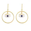 Dangle Küpe Boho Altın Renk Sahte İnci Gözler Ağız Kalp Şekleli Geometri Kolye Kadınlar Vintage Küpe Takı Partisi Hediye