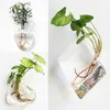 Vaser mode vägg hängande glas blomma vas terrarium vägg fisk tank akvarium container blomma planter krukor hem trädgård dekoration p230411