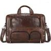 Briefcases Double Zipper Leather Travel Briefcase Men Male Business Bag For 17 Inch Laptop Computer Trip On Wheels