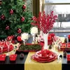 Dekoracje świąteczne 201 sztuczne jagodowe fałszywe holly kwiatowy bukiet majsterunek