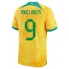 22 23 camisas de futebol personalizadas Jerseys de futebol Austrália Home Away Leckie MacLaren Hrustic Irvine Mabil McGree Mooy Souttar Behich Duke Degenek Men Kids Set Kits Uniform