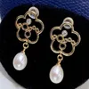 Dangle Earrings Fresh Water Pearl Drop Pendant 18K Gold Plated Cultured CARNIVAL Gift FOOL'S DAY VALENTINE'S Fashion Wedding Diy