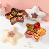 Storage Bottles Compartment Food Tray Dried Fruit Snack Plate Appetizer Serving Platter For Party Candy Pastry Nuts Dish