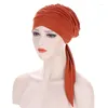 Etnische kleding veelkleurige vrouwen hoofdband islam moslim tulband mode dames haar motorkap Afrika Turkije hoofddoek wrap cover