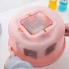 Förvaringsflaskor Portable Cake Box med Cover Dust-Proof Baking Pastry Packaging Tray Brithday Packing Food Organizer