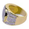 Solitaire Ring Mens Hip Hop Gold Rings Jewelry Fashion Iced Out Simation Diamond For Men Drop Delivery Dhgarden Otafh