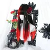Dostawy imprezowe Y2K gradient czarny czerwony peruk harajuku długie proste grzywki lolita nagłówek szykowne dziewczyny halloween cosplay gotycka czarownica