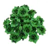 Flores decorativas Cabeças de flores artificiais Rosas rosas de seda artesanato verde decoração decoração de decoração a granel