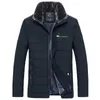 Hommes vers le bas Parkas veste chaude manteaux d'hiver col de fourrure coupe-vent coton rembourré Anorak épais manteau noir mâle décontracté polaire hommes 231110