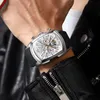 Zegarek zegarek sybotte mechaniczny silikonowy tydzień kalendarza męskie zegarki 50 m wodoodporne rok miesiąc pusty zegarek dla mężczyzn LUMINOUS LUXURY WAT 231110