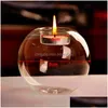 Candle Holders European Crystal Glass Holder Xmas Halloween Decor Dining Table Stick Romantic Bar Party Home Decorations Dro Dhdku