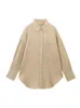 Women's Blouses Women's Shirt 2023 Spring Autumn Fashion Oversize Linen Casual Loose Streetwear Shirts Woman Tops