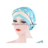 Beanie/Skull Caps Moslimvrouwen Melk Zijde Gevlochten Kruis Tulband Hoed Sjaal Motorkap Chemo Mutsen Cap Hijab Hoofddeksels Haar Hoofd Wrap Dhgarden Dhb93