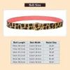 Fashion Faux Leather Leopard Print Waistbelt Custom O-ring Design Ally Buckle PU Leather Belt For Women