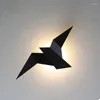 Applique murale LED oiseau volant Simple, lumière d'ambiance créative de fond pour salon chambre à coucher, décoration intérieure de chevet