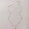 Naszyjniki wisiorek Huatang prosta geometria naszyjnik dla kobiet romantyczne serce Różowe stop z tytułu Łańcuch biżuterii ślubnej 17172