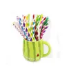 Drinking Straws Coloured Drink Paper Sts Cut Gold Striped 61 Color Eco Friendly Drinking Bobatea Cocktail St Cartoon Glass Reusable St Dhu0V