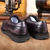 Berluti High End de cuero zapatos de cuero de cuero Negocio cómodo caminando a mano puro colorante hecho a mano 3BVC