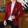 Heren Pakken Blazers Herfst Mannen Mode Slim Fit Jasje Mannelijke Bruiloft Business Blazer Tuxedo Party Social Stage Veste Kostuum homme M5XL 231110