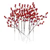 Fleurs décoratives 12x branches de baies de Noël artificielles fournitures Fruits pour pièce maîtresse de Table de fête