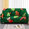 Chair Covers Christmas Sofa For Living Room Merry Santa Claus Slipcover Couch Cover Elastic Sectional Corner Seat