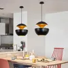 Lámparas colgantes Modern Apple Led Araña Negro Blanco E27 Pantalla para mesas de comedor Cocina Dormitorio Luces Decoración para el hogar