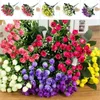 Flores decorativas suprimentos de arranjo floral buquê de buquê de noiva das plantas de floresta artificial 36 cabeçalhos de seda Milan Bud