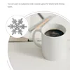 Plates 8 Pcs Christmas Snowflake Coasters Mouth Cup Placemat Dining Table Stuff Kitchen Felt Cloth Ornament Home