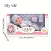 Dolls 12''/30cm Baby Doll Playset in Gift Box with Accessories Pink Pacifier Vinyl Reborn Doll Toy Christmas Gift for Girl Boy Kid 231110