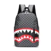 Boys' backpack, students' computer backpack, shark fashion, large capacity, short distance travel backpack, work commuting backpack 230411