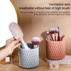 Storage Boxes Easy Access To Makeup Tools - Rotating Brush Cup With Large Capacity Open For Breathability Pink Style