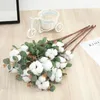 Decorative Flowers Simulated Eucalyptu Leaf Vase Flower Arrangement With 4 Cotton Dried Artificial Eucalyptus Money Wedding Decoration