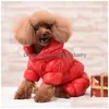 Abbigliamento per cani Chihuahua Cappotto invernale caldo imbottito in pile Costumi per animali domestici Gatto Abbigliamento di lusso Gilet Cucciolo Addensare Giacca con cappuccio Cani Vestire Dhwzq