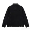 23 Autumn/Winter Rätt utgåva P Home Triangle Leather Label Embrodery Wash Men's and Women's Denim Coat Jacket