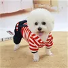 Abbigliamento per cani Simpatici vestiti per animali domestici simpatici a strisce Orso a strisce Gonna di jeans con cinturino per gatti Abiti Yorkie Chihuahua