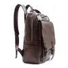Vinatge Fashion Men's Backpack Waterproof PU Leather Travel Bag Backle Laptop Backpack Men Leisure School Bag BookBag 230411