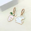 Boucles d'oreilles pendantes couleur or clou de radis asymétrique pour femmes jolies filles