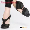 Couro 613 Sapatos de jazz estendidos para mulheres T Strap Strap Ballet Lyrical Dancing Professhers's Dance Sandals Shoe 230411