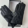 Leren winterhandschoenen voor dames Pluche touchscreen voor fietsen met warme geïsoleerde vingertop van schapenvacht Handschoenen OVEE