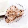 Hair Clips & Barrettes 2021 Fashion Geometric Acetate Hair Claws Square Clip Leopard Grain Clamps For Women Accessories Head Dhgarden Dhr5Z