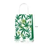 Cadeau cadeau BD039 12pcs Summer Hawaii Green Castor Feuilles Fête d'anniversaire Portable Gâteau Emballage Sacs en papier Baby Shower S