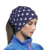 Halsdukar Amerika USA Bandana Neck Gaiter National Flag Windproof Face Mask Scarf Cover Women Män huvudbonader