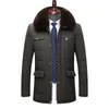 Hommes vers le bas Plus 8XL 6XL 5XL Style hiver chaud manteau épais polaire mode longues vestes hommes marque vêtements mâle pardessus col de fourrure