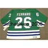 Kob Weng Ray Ferraro 1989 CCM Vintage Turnage Back Hockey Jersey-все сшитые высококачественные качества любое имя любое число любое количество вратарей любого размера