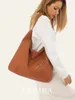 Evening Bags CEZIRA Large Capacity PU Vegan Leather Hobo Women Casual Daily Soft Shoulder Front Zipper Pocket Fashion Versatile Purses