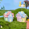 Garden Decorations Miniature Figurine Resin House Interior Room Decoration Flying Balloon Balcony Accessories Birthday Gift Ornament Crafts