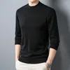 Herrtröjor VÄSTA Ullkläder Autumn Casual O-Neck Knit Jumper Långärmning Pure tröja Pullover Knitwear Shirts